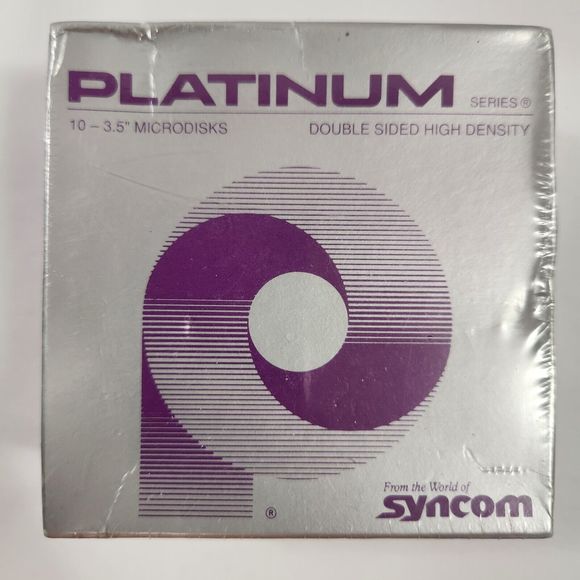 Syncom Platinum Series Microdisks Double Sided HD 3.5" Floppy Disks Box of 10 - Picture 1 of 10